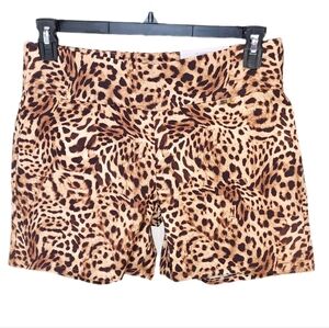 I.N.C. International Concepts Women's Cheetah Print Mid-Rise Pull-On Shorts 10